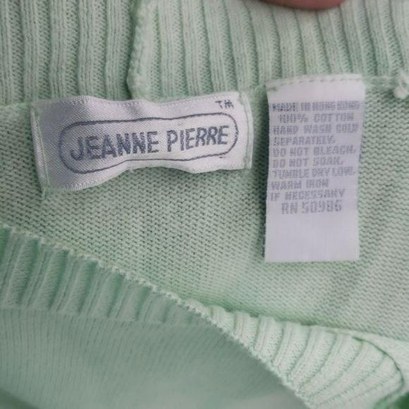 Jeanne Pierre Green Ombré Medium tie dyed‎ quarter sleeve Sweater - Picture 4 of 7